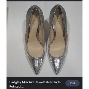 Badgley Mishka Silver Shoes Size 10 NWT and box